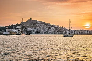 Dalt Vila old town skyline, Ibiza, Balearic Islands, Spain