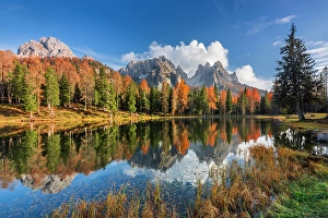 Lavaredo Prints: d'Antorno lake near Misurina and 3 Cime di Lavaredo, Dolomites, Veneto, Italy
