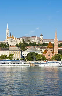 Danube River and Buda side in the morning light, Budapest, Hungary