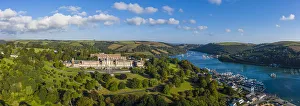 Dartmouth, Britannia Royal Naval College, river Dart, Devon, England