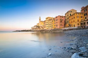 Genova Prints: Dawn at Boccadasse, Genoa, Liguria, Italy