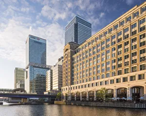 Dawn at Canary Wharf, London, England, UK