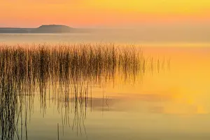 Lakeshores Prints: Dawn on Lake Mindemoya in autumn, Manitoulin Island- Mindemoya, Ontario, Canada