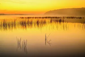 Lakeshores Prints: Dawn on Lake Mindemoya in autumn, Manitoulin Island- Mindemoya, Ontario, Canada