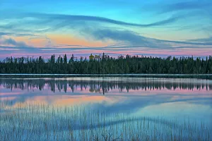 Central Canada Prints: Dawn light on Klotz Lake Longlac, Ontario, Canada