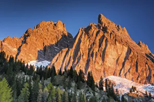 Dawn Light on Mt. Cristallo, Dolomites, South Tyrol, Italy