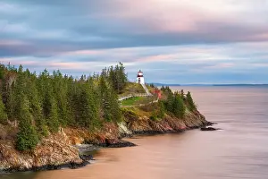 Owls Head Prints: Dawn light over Owl's Head Lighthouse, Owl's Head, Maine, USA