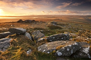 Dawn at Littaford Tor, Dartmoor, Devon, England. Autumn