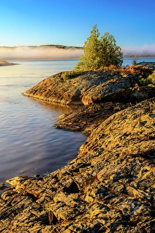 Flowing Water Prints: Dawn over the Michipicoten River, Wawa, Ontario, Canada