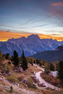 Trentino Prints: dawn over Monte Cristallo & Cortina d'Ampezzo from Cinque Torri