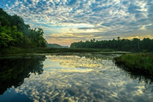 Calming Prints: Dawn skies over the Ausable River, Pinery Provincial Park, Grand Bend, Ontario, Canada