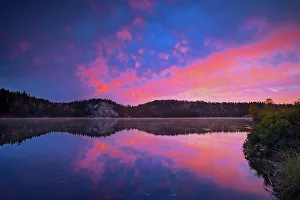 Central Canada Prints: A dawn sky reflected in the the Vermilion RIver Capreol, Ontario, Canada