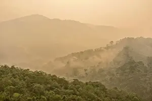 Amazon Prints: Daybreak over Amazonian rainforest in the Cordillera escalera of the foothills of the Andes Mountains