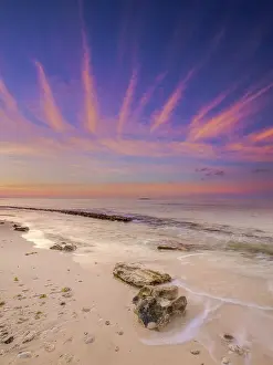 Consuelos Beach Prints: Daybreak on the Caribbean Sea at Consuelo's Beach on Grand Cayman, Cayman Islands, BWI