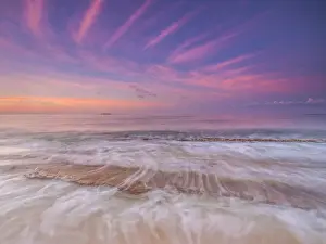 Consuelos Beach Prints: Daybreak on the Caribbean Sea at Consuelo's Beach on Grand Cayman, Cayman Islands, BWI
