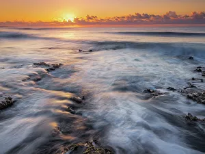 Ironshore Prints: Daybreak on the Caribbean Sea, Grand Cayman, Cayman Islands, British West Indies