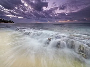 Daybreak on the Caribbean Sea at Spotts Beach, Grand Cayman, Cayman Islands, British West Indies