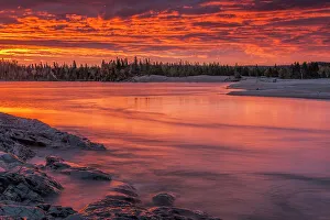 Wawa Prints: Daybreak on the Michipicoten River near Wawa, Ontario, Canada