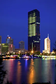 Danube River Prints: DC Tower, Donau City, Vienna, Austria, Central Europe