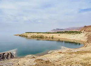 Geological Prints: Dead Sea, elevated view, Karak Governorate, Jordan
