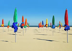 Normandy Prints: DEAUVILLE, Cote Fleurie, Calvados Normany, France