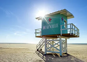 Plage Prints: DEAUVILLE, Cote Fleurie, Calvados Normany, France
