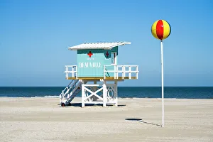 Plage Prints: DEAUVILLE, Cote Fleurie, Calvados Normany, France