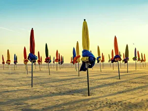 Plage Prints: DEAUVILLE, Cote Fleurie, Calvados Normany, France