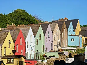 Seaport Prints: Deck of Cards Colourful Houses, Cobh, County Cork, Ireland