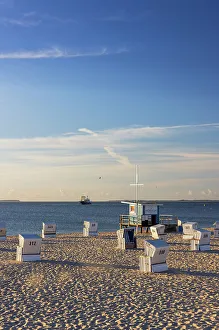 Deckchairs Prints: Deckchairs on Hornum beach, Sylt, Schleswig Holstein, Germany