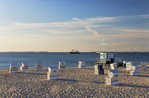 Deckchairs Prints: Deckchairs on Hornum beach, Sylt, Schleswig Holstein, Germany