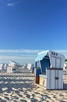 Deckchairs Prints: Deckchairs on Hornum beach, Sylt, Schleswig Holstein, Germany