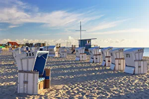 Deckchairs Prints: Deckchairs on Hornum beach, Sylt, Schleswig Holstein, Germany