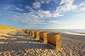 Deckchairs Prints: Deckchairs on Rantum beach, Sylt, Schleswig Holstein, Germany