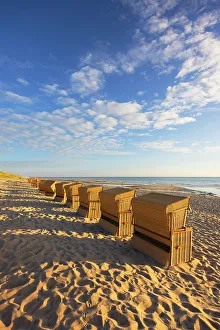Deckchairs Prints: Deckchairs on Rantum beach, Sylt, Schleswig Holstein, Germany