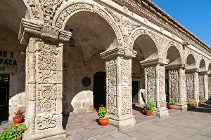 Carvings Prints: Decorated columns, Cloisters of The Company