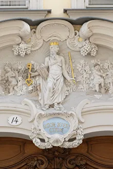 Dresden Casle Prints: Decorated stonework above doorway, Dresden, Saxony, Germany