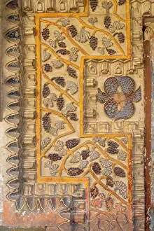 Kapadokya Prints: Detail of decoration on wall at entrance to Konstantin - Eleni Church