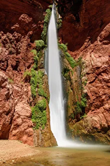 Flowing Water Prints: Deer Creek waterfall (mile 137), Grand Canyon National Park, Arizona, USA