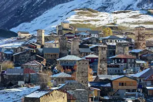 Settlement Prints: Defensve towers, Ushguli, Upper Svaneti (Zemo Svaneti), Georgia