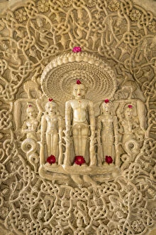 Images Dated 18th November 2017: The deity of Parshwanath, Jain temple at Ranakpur, Rajasthan, India