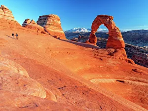 Red Rocks Prints: Delicate Arch at Sunset, Arches National Park, Utah, USA