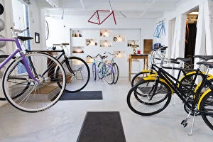Denmark, Hillerod, Copenhagen. Cykelmageren Bike Shop