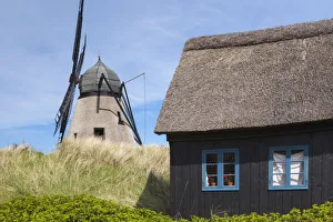 Denmark, Jutland, Skagen, old windmill