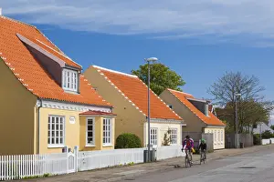 Jutland Prints: Denmark, Jutland, Skagen, traditional town buildings