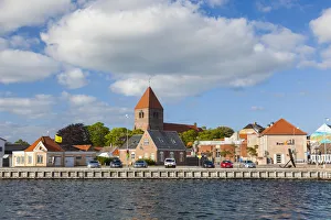 Mon Island Prints: Denmark, Mon, Stege, town view