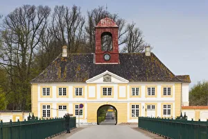 Danish Prints: Denmark, Tasinge, Valdemars Slot Castle, castle gatehouse
