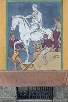 Kobenhavn Prints: Denmark, Zealand, Copenhagen, exterior paintings on Thorvaldsen Museum, dedicated