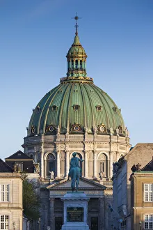 Kobenhavn Prints: Denmark, Zealand, Copenhagen, Marmorkirken Church, exterior