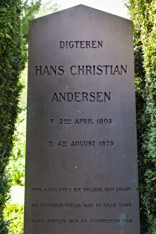 Denmark, Zealand, Copenhagen, Norrebro, Assistens Cemetery, grave of Has Christian